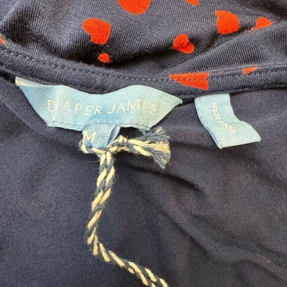 Draper James Scattered Hearts Wrap Dress Nassau Navy Size Medium NEW - Picture 4 of 6